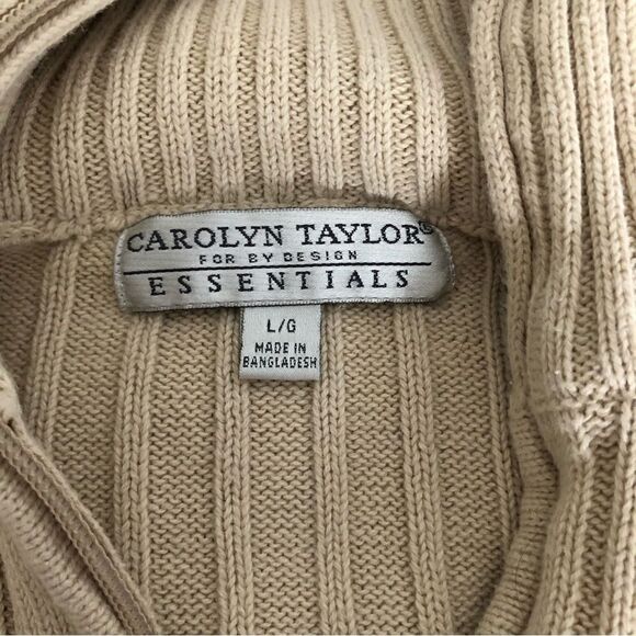 Carolyn Taylor Essentials Ribbed Zip Collar Sweater 1/4 Zip Size Large - Picture 6 of 10